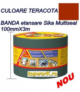 Banda hidroizolatoare Sika Multiseal teracot 10cmX3 m
