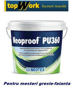 Hidroizolatie baie sub gresie Neoproof PU 360 la 13 kg