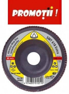 Disc lamelar SMT 615 EX gran 40 KLINGSPOR 115X22.23 Pret Excelent
