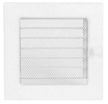 Grila de ventilatie metalica cu inchidere-alb/170 x 170