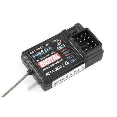 Receptor (Receiver) cu 3 canale Etronix Pulse 2.4ghz - pentru radiocomanda Pulse EX2 Sport 2(ET1060)