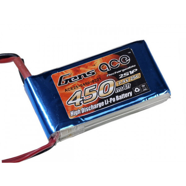 Acumulator LiPo Gens ace 7.4 V/ 450 mA/ 25C - Mufa JST