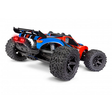 Automodel RC Traxxas Rustler 4x4 RTR cu lumini 67064-61 si baterii 