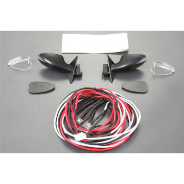 Oglinzi retrovizoare cu LED-uri pentru automodele de drift, scara 1/10