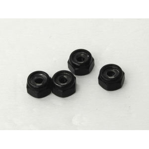 Piulite roti aluminiu 2mm (negre) - 4buc