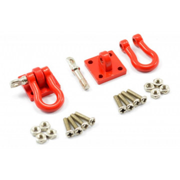 Set carlige de remorcare cu suporti, heavy duty pentru automodele scale-crawler