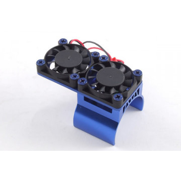Radiator aluminiu cu ventilatoare duble pentru motoare