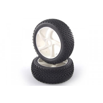 Roti pentru Buggy 1/8-Anvelope pre-montate pe jante cu spite H-set 2 buc