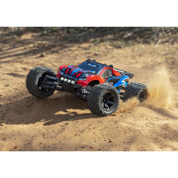 Automodel RC Traxxas Rustler 4x4 RTR cu lumini 67064-61 si baterii 