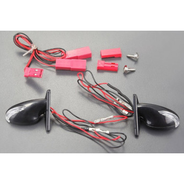 Oglinzi retrovizoare cu LED-uri albe pentru automodele de drift, scara 1/10