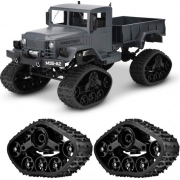 Camion cu telecomanda Dodge M35 cu senile 1/16 4x4 RTR, cu lumini