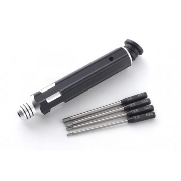 Set Surubelnita Fastrax cu 4 varfuri hexagonale metrice :1.5, 2, 2.5 si 3mm