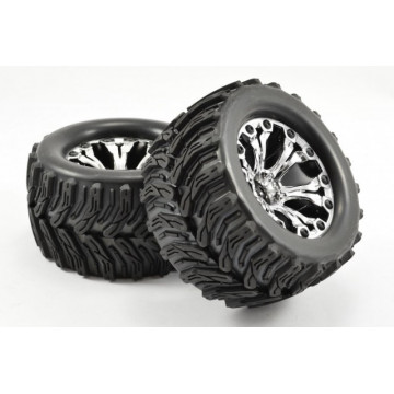 Roti pentru Monster Truck 1:10 MT Arrow , cu jante cu spite duble cromate