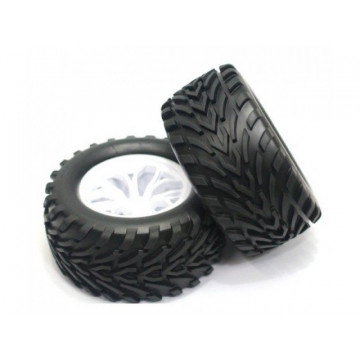 Roti pentru Monster Truck Mega-V 1/10 , cu jante cu spite albe