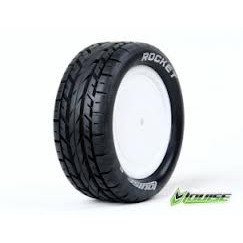 Set Anvelope Louise RC E-Rocket Buggy 1/10 Fata 4WD Soft (Kyosho)