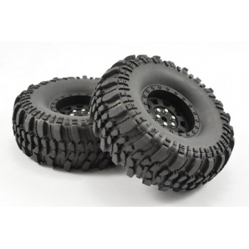 Set roti crawler Fastrax ROCKO 1.9" 110mm super-soft, jante negre
