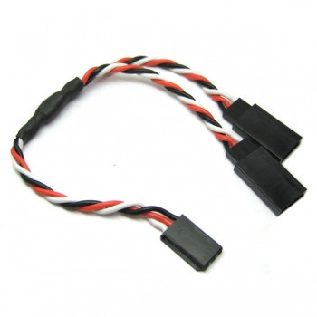 Cablu prelungire servo/semnal in Y, 30cm cu mufa tip Futaba 22 AWG