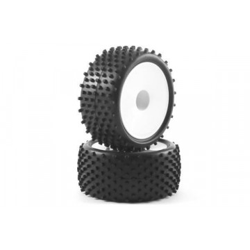 Cauciucuri spate pre-montate tip "Stub" pentru Automodelele Buggy Offroad 1/10 - set 2 bucati