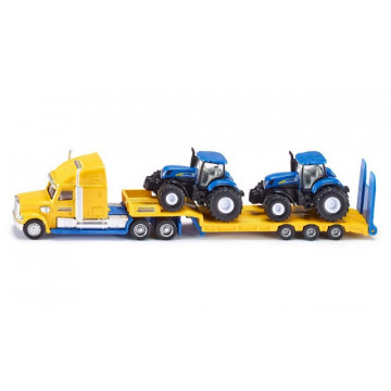 Macheta Camion cu tractoare New Holland, SIKU, scara 1:87