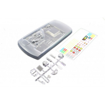 Set decorativ de interior cu sofer si bord pentru automodele de drift, scara 1/10