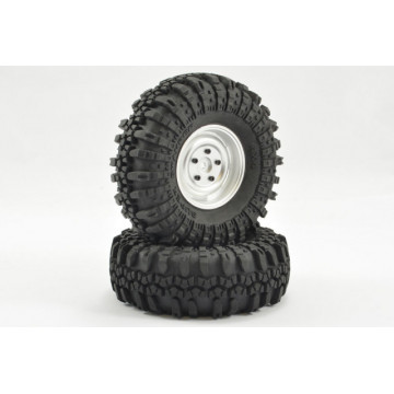 Set roti crawler Fastrax SWAMPER 1.9" Ø118mm, jante argintii