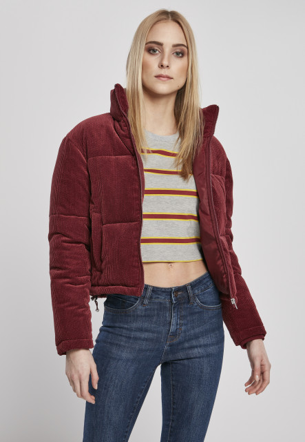 ladies corduroy puffer jacket