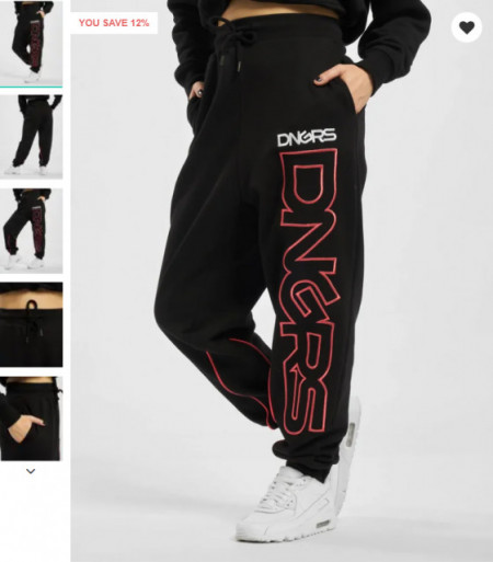 Dangerous DNGRS Women Sweat Pant Wintersweat in black