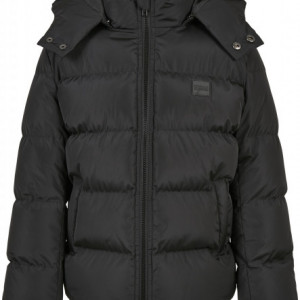 Boys Hooded Puffer Jacket black 110/116