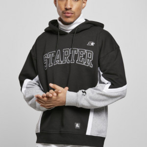 Starter Throwback Hoody black/heathergrey L