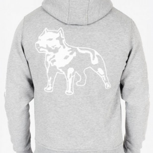 Amstaff Logo Ziphoodie - grey