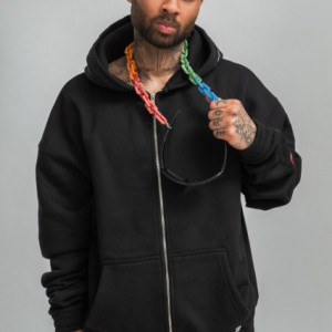 Dada Supreme Basic Logo Zip Hoodie Black