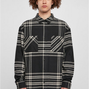 Long Oversized Checked Summit Shirt black 3XL