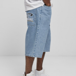 Southpole Denim Shorts with Tape mid blue