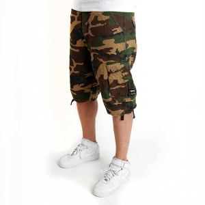 2-PAC ENEMY CARGO SHORTS WOOD CAMO