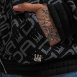 Dada Supreme All Over Zip Hoodie Black