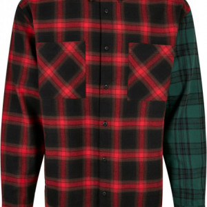 Oversized Mix Check Shirt black/red/green 3XL