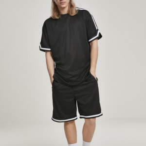 Oversized Stripes Mesh Tee