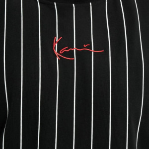 KARL KANI SMALL SIGNATURE PINSTRIPE TEE