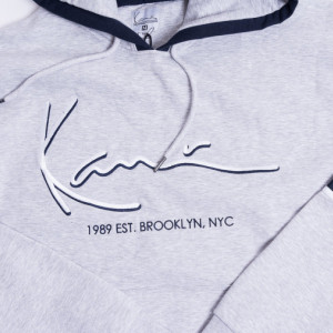 Karl Kani Sweatshirt Signature Block Hoodie grey/navy/white