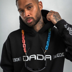 Dada Supreme Taping Hoodie Black