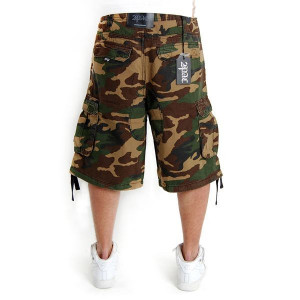 2-PAC ENEMY CARGO SHORTS WOOD CAMO