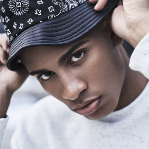 Bandana Leather Imitation Brim Bucket Hat