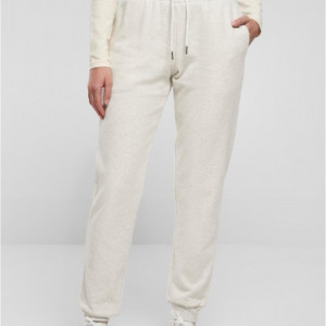 Ladies High Waist Color Melange Sweat Pants lightgrey 3XL