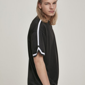 Oversized Stripes Mesh Tee
