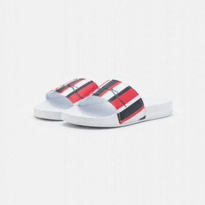 Signature Stripe Pool Slides navy