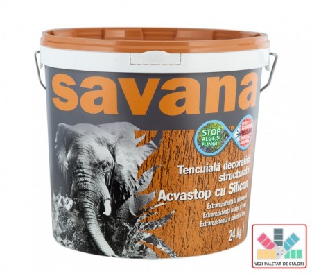 Tencuiala decorativa cu silicon Savana Acvastop 24Kg