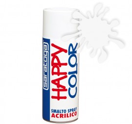 Vopsea spray "HAPPY COLOR" acrilic ALB MAT RAL 9010 - 400ml