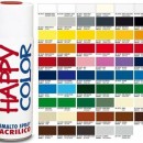 Vopsea spray "HAPPY COLOR" acrilic ALB MAT RAL 9010 - 400ml