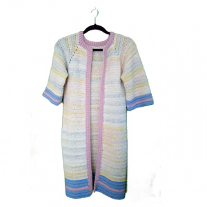 Cardigan dama bumbac crosetat