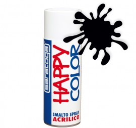 Vopsea spray "HAPPY COLOR" acrilic NEGRU LUCIOS RAL 9005 - 400ml